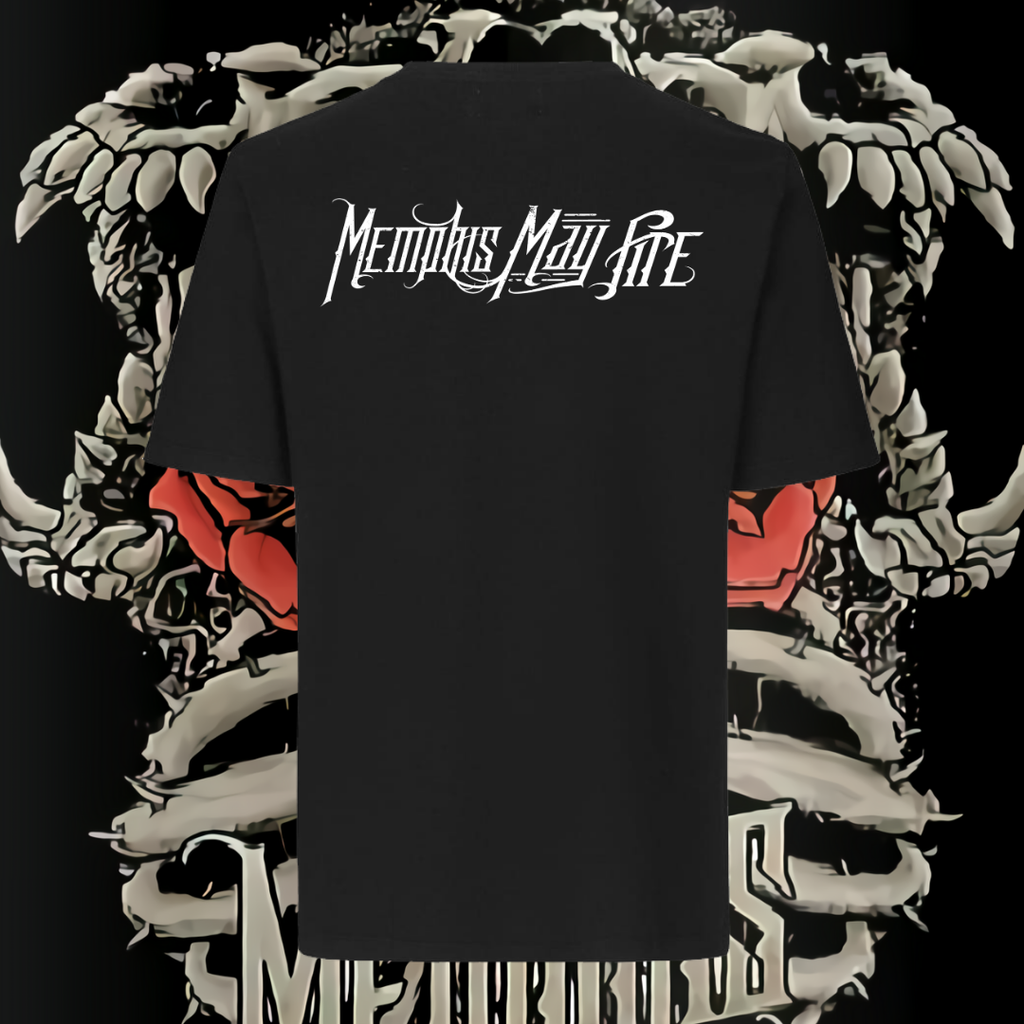 MEMPHIS MAY FIRE T-SHIRT - 3 HEADED SKELETON