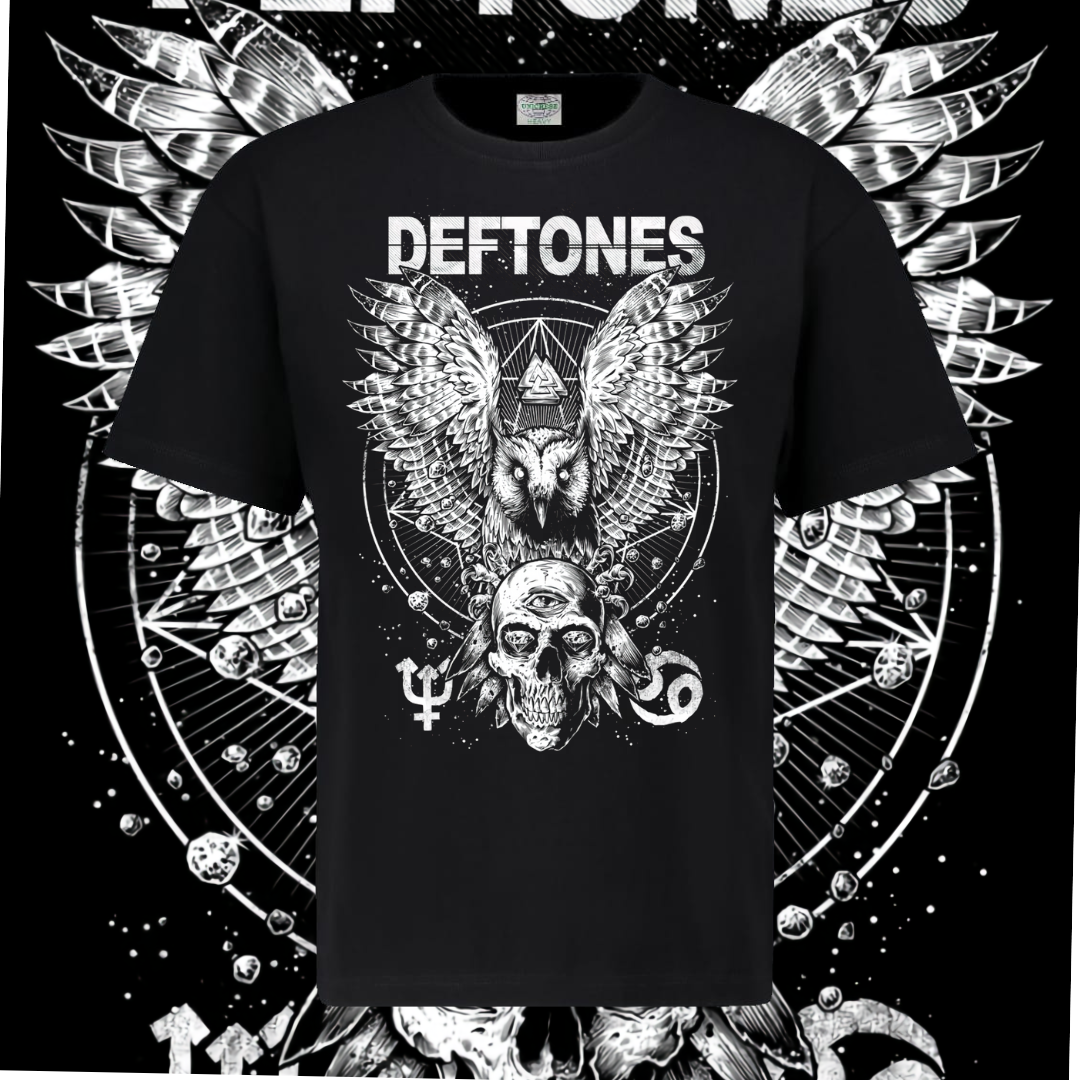 DEFTONES T-SHIRT - OWL SKULL