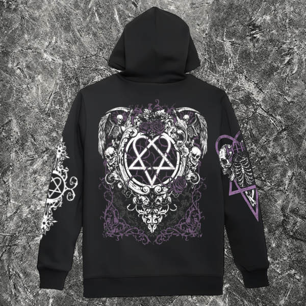 HIM FULL SLEEVES HOODIE - HEARTAGRAMS