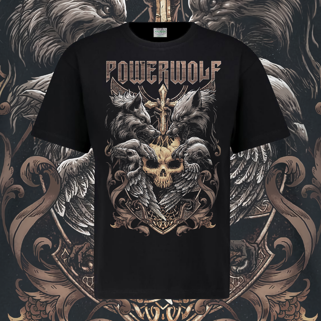POWERWOLF T-SHIRT - SKULL WOLVES