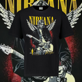 NIRVANA T-SHIRT - KURT COBAIN WINGS