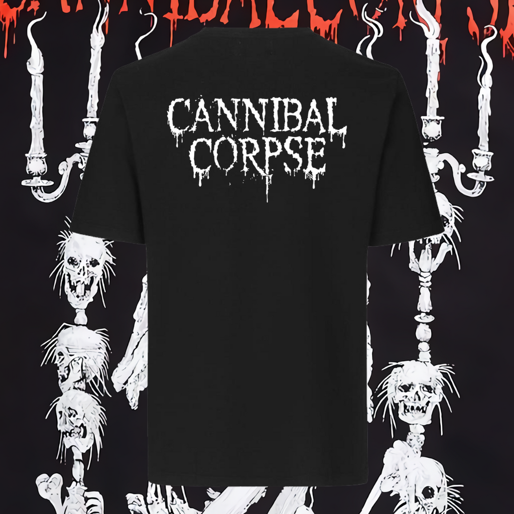 CANNIBAL CORPSE T-SHIRT - SKELETON CANDLES