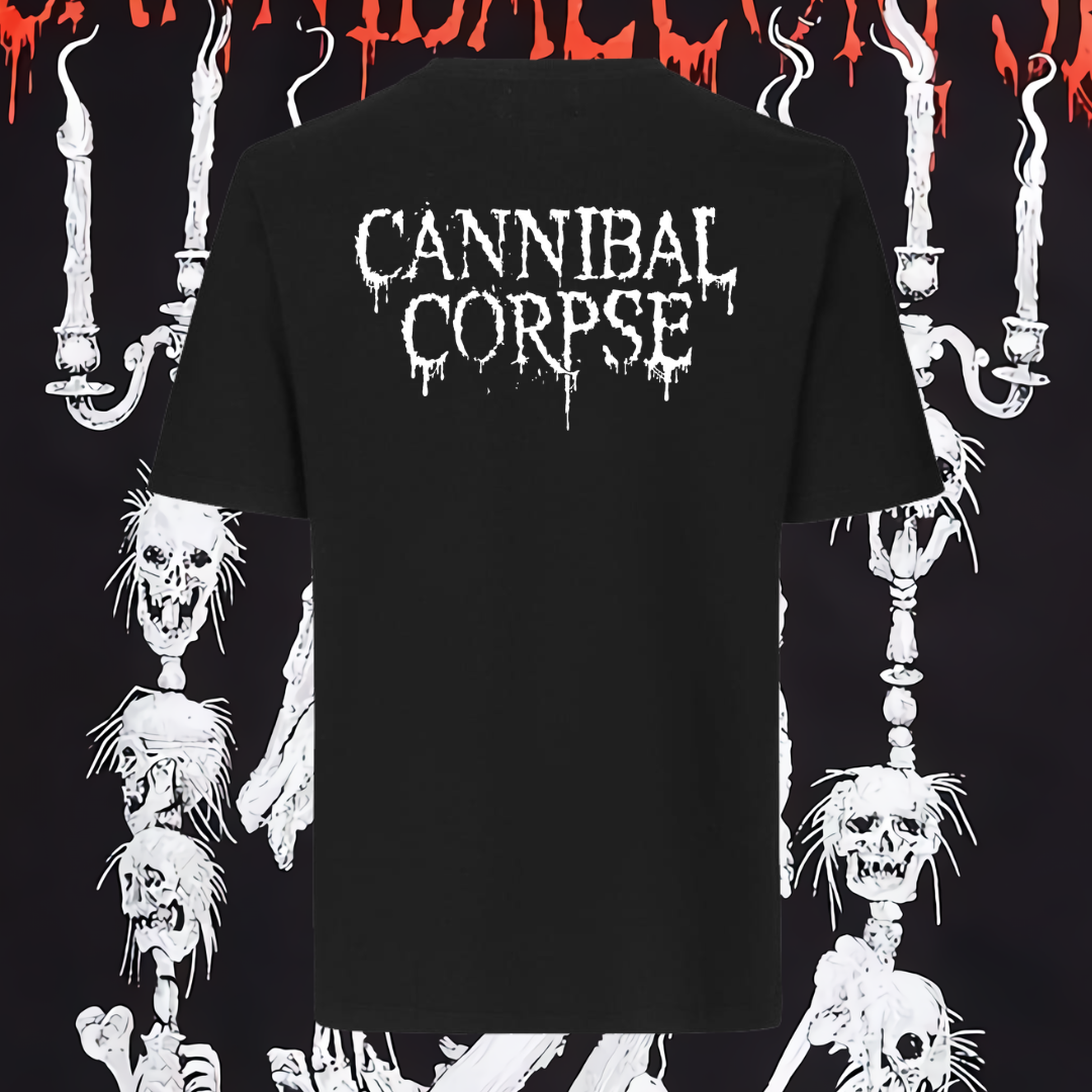 CANNIBAL CORPSE T-SHIRT - SKELETON CANDLES