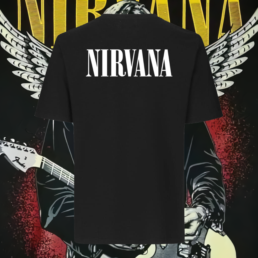 NIRVANA T-SHIRT - KURT COBAIN WINGS