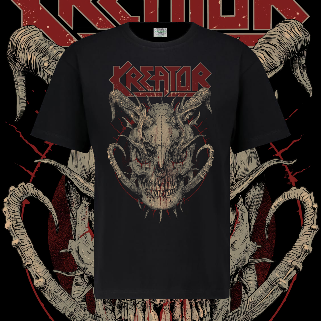 KREATOR T-SHIRT - SKULL ANTLERS