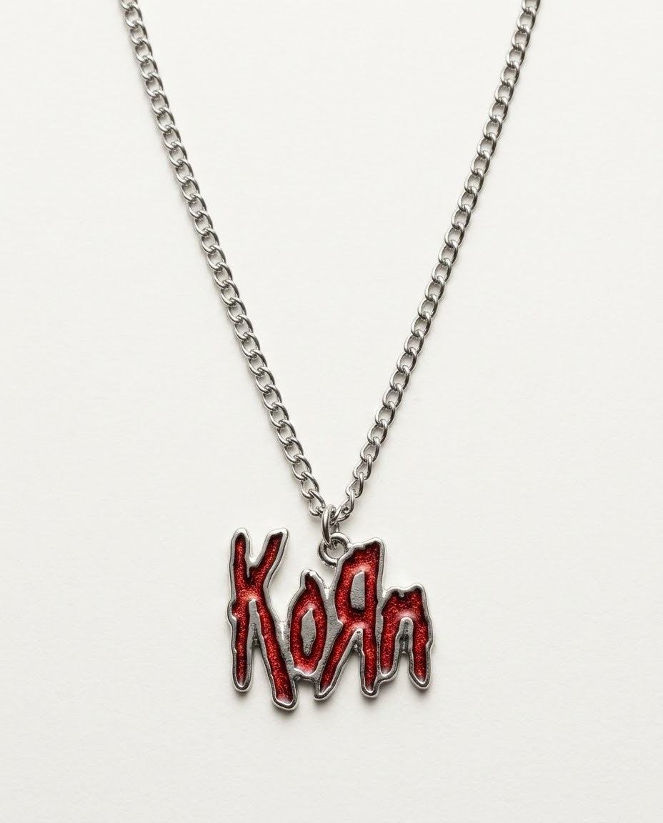 KORN RED LOGO NECKLACE