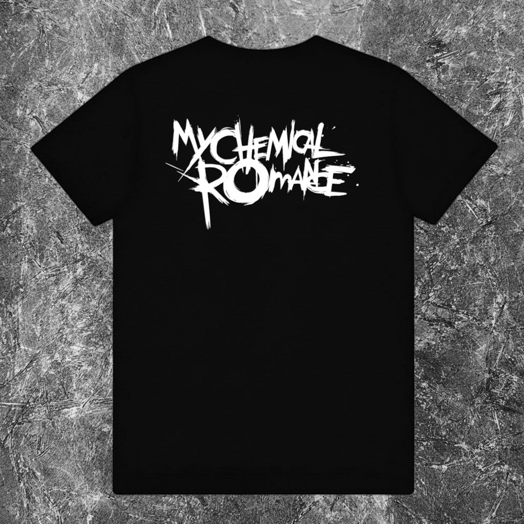 We Rock My Chemical Romance The Black Parade heavyweight black cotton t-shirt, back view