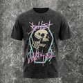 We Rock Bullet For My Valentine vintage-washed black heavyweight cotton band t-shirt with skull graphic print