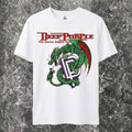 We Rock white heavyweight cotton t-shirt featuring a Deep Purple The Battle Rages On dragon graphic print