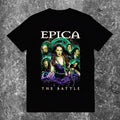 We Rock Epica vintage-washed black heavyweight cotton band t-shirt with detailed graphic print and relaxed fit