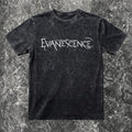 We Rock Evanescence Fallen band t-shirt in black vintage-washed heavyweight cotton with a relaxed fit.