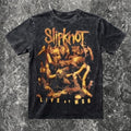 We Rock Slipknot Live at MSG vintage-washed black heavyweight cotton band t-shirt with detailed graphic print