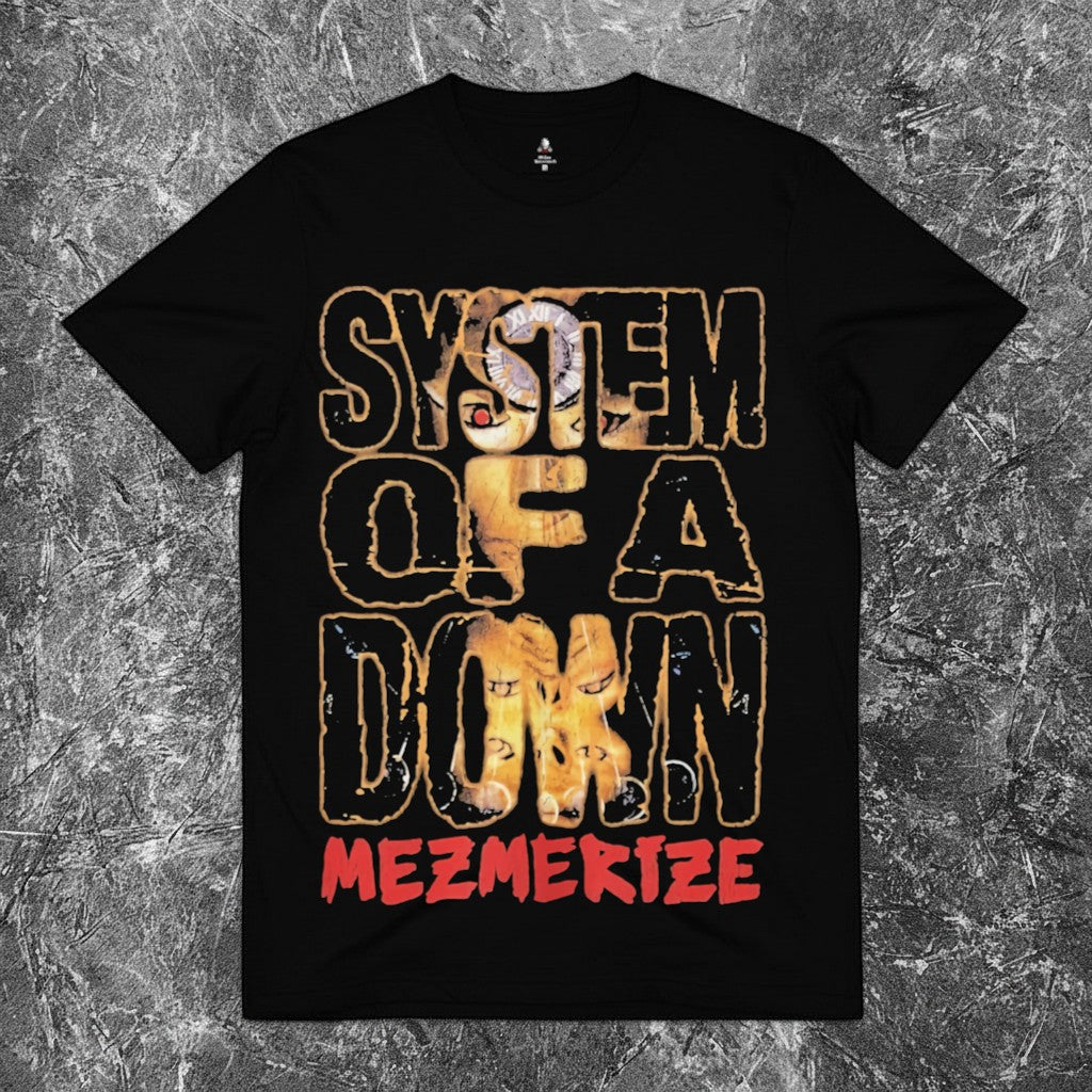We Rock System of a Down Toxicity graphic t-shirt in black heavyweight 100% cotton with bold band artwork
